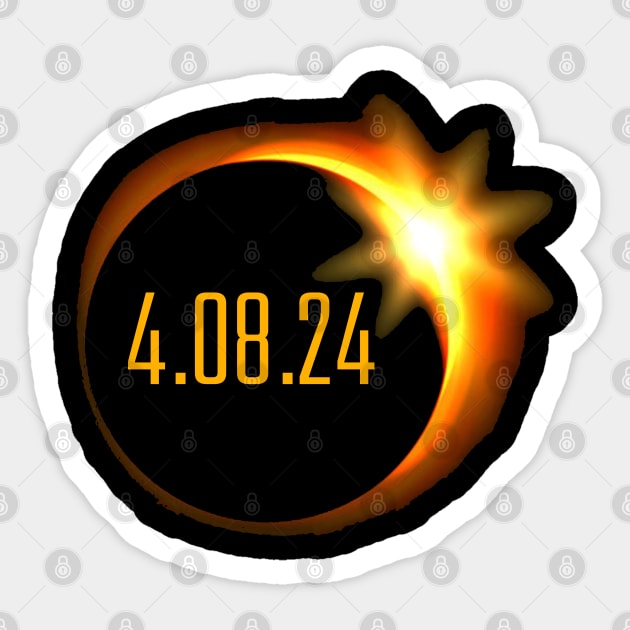 Eclipse solaire 4.08.24 Sticker by mdr design